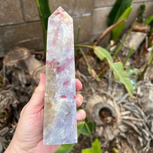 Unicorn Stone Tower with Smokey Quartz and Pink Tourmaline - Picture 11 of 11